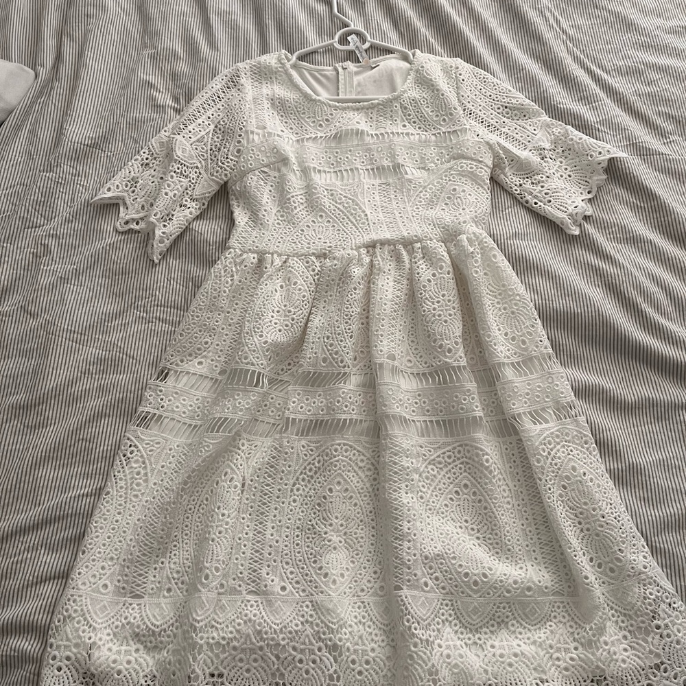 White Lace/crochet dress